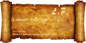 Lakner Péter névjegykártya