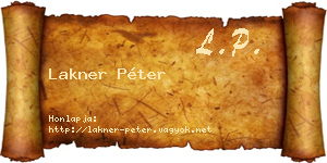 Lakner Péter névjegykártya